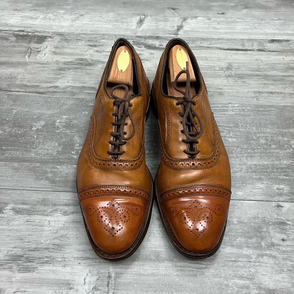 Allen Edmonds Strand Walnut Tan Balmoral Brogue Oxfords 12 D - Picture 2 of 10
